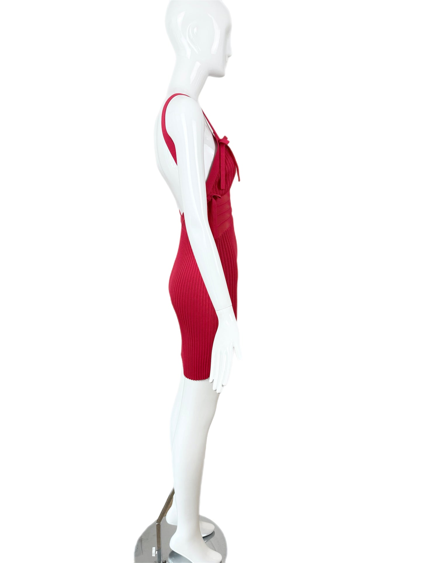 HERVE LEGER 90's Vintage Pink Backless Mini Dress