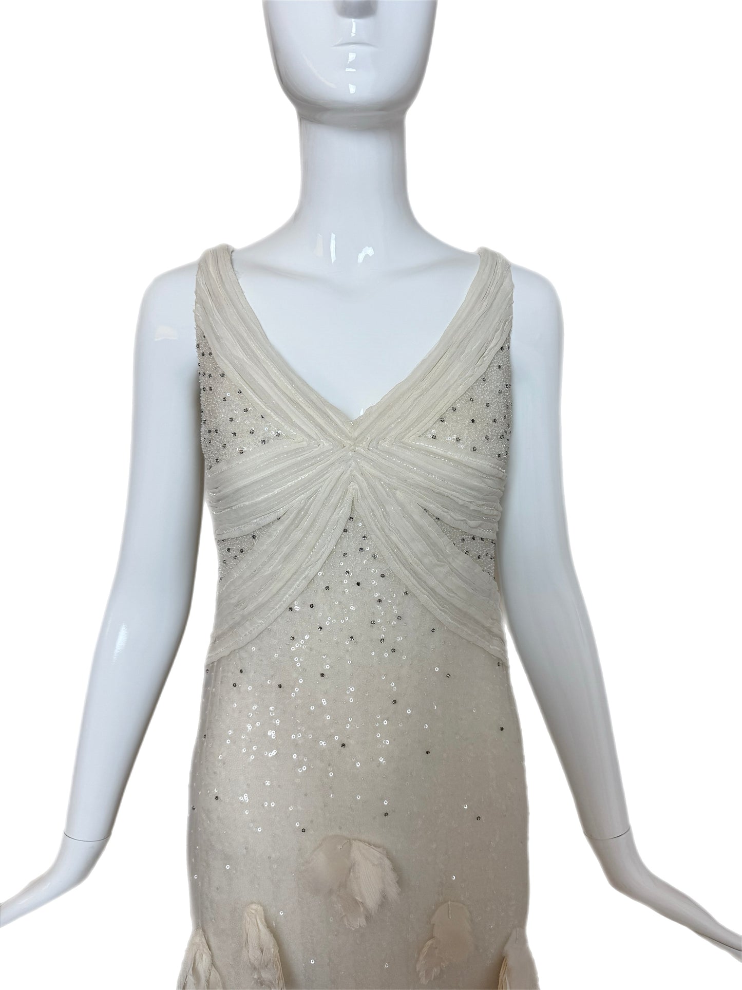 BADGLEY MISCHKA COUTURE 2011 Vintage Runway Bridal Wedding Gown