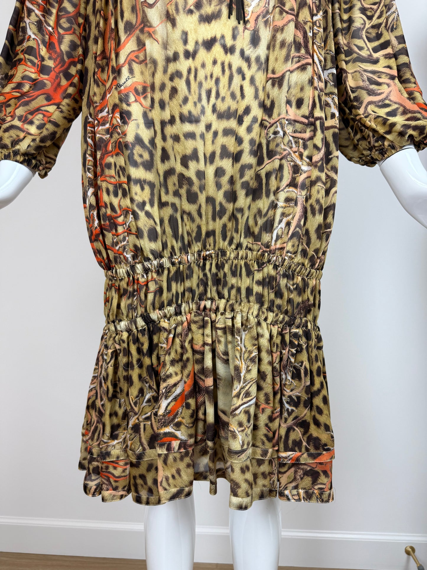 ROBERTO CAVALLI 2005 Vintage Silk Runway Mini Dress