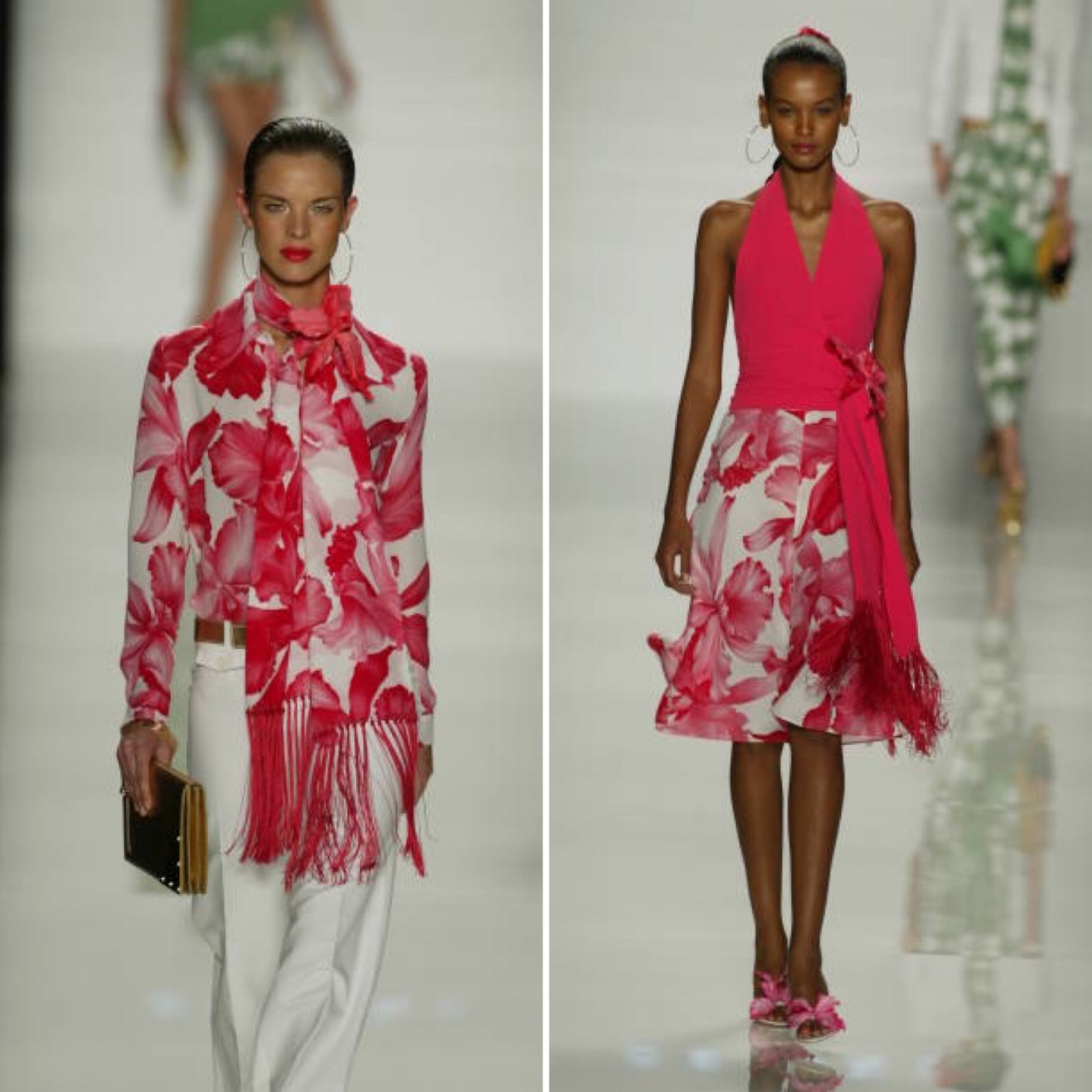 CELINE by MICHAEL KORS 2004 Vintage Runway Floral Skirt Set