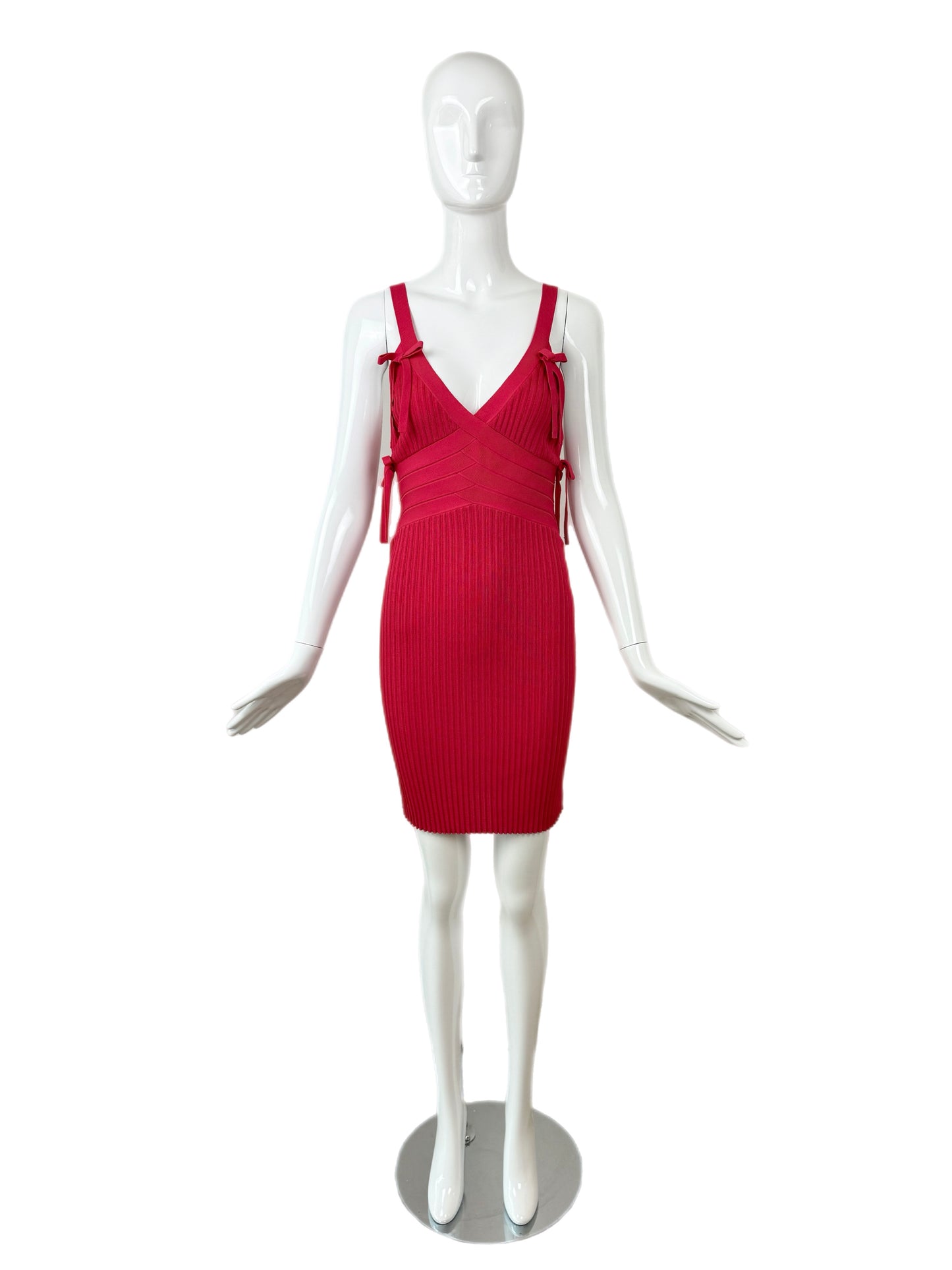 HERVE LEGER 90's Vintage Pink Backless Mini Dress