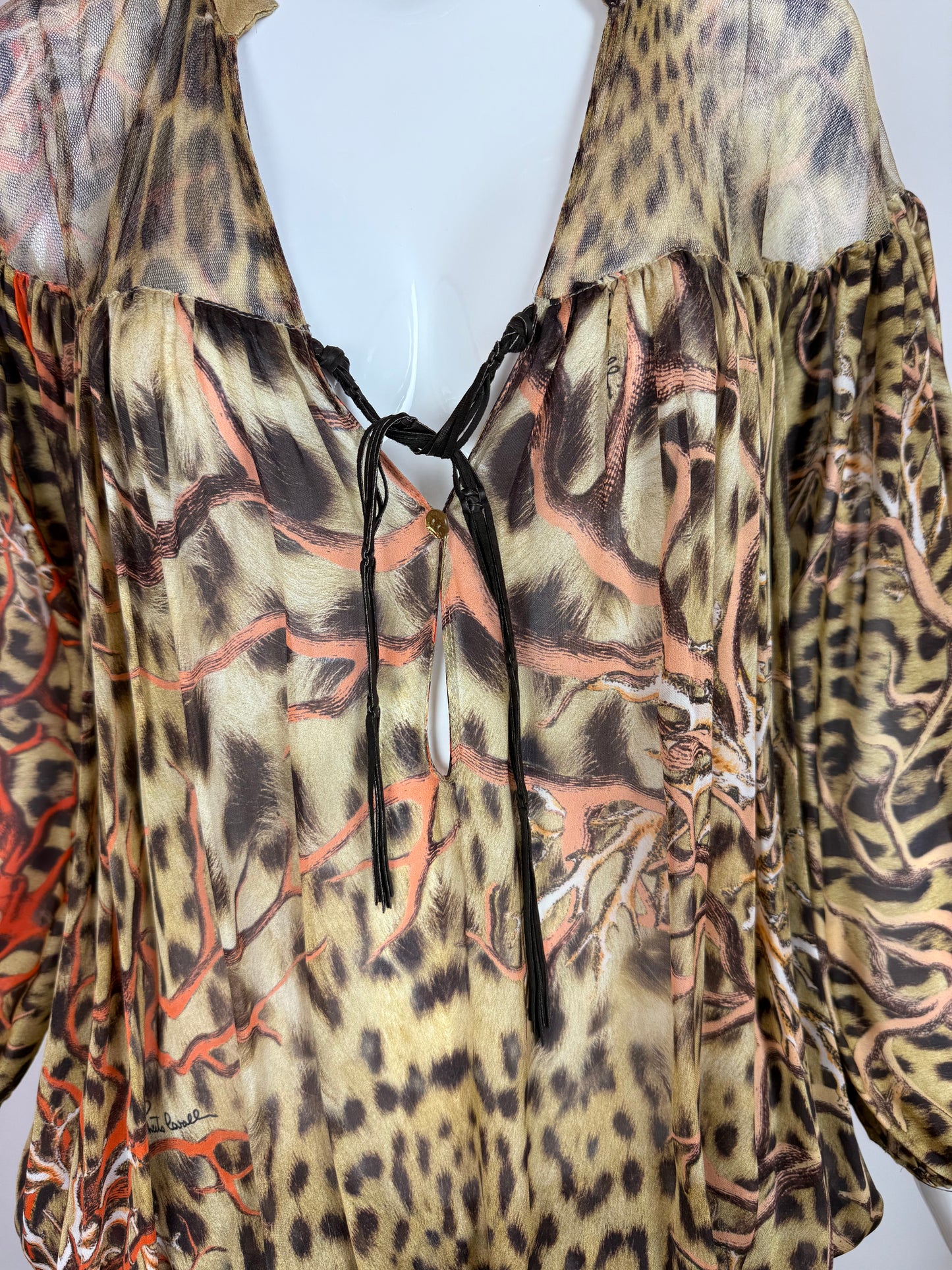 ROBERTO CAVALLI 2005 Vintage Silk Runway Mini Dress