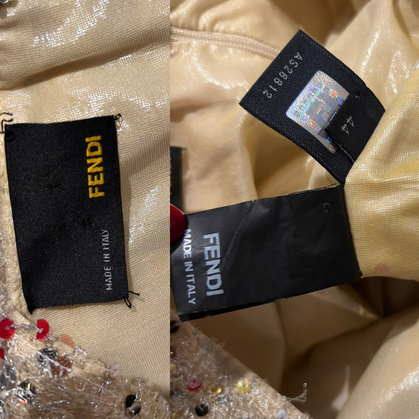 FENDI 2008 Vintage Runway Yellow Dress