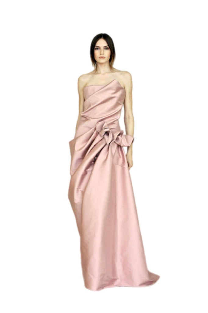 DONNA KARAN 2009 Vintage Pink Silk Evening Gown