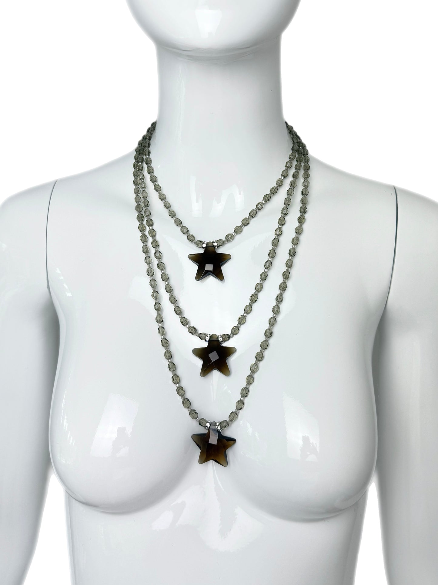 GIORGIO ARMANI 2005 Vintage Runway Star Layered Necklace
