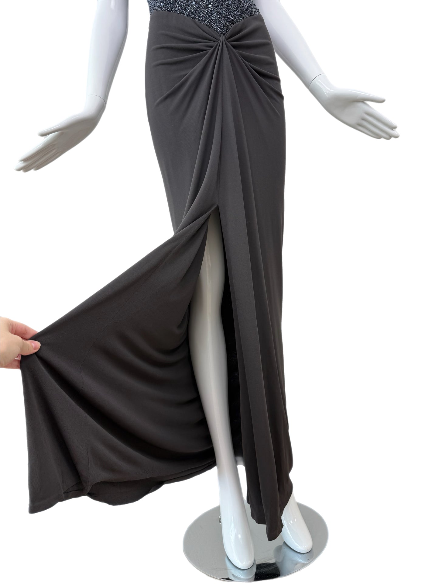 RANDOLPH DUKE 2000 Vintage Runway Beaded Evening Gown