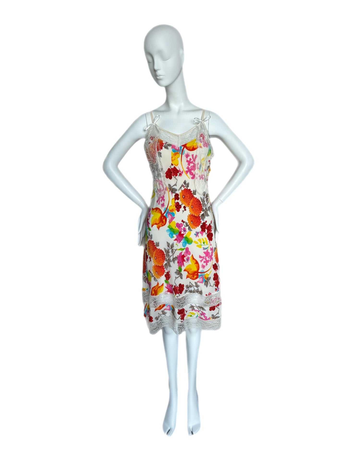 DIOR by JOHN GALLIANO 2006 Vintage Silk Floral Slip Dress