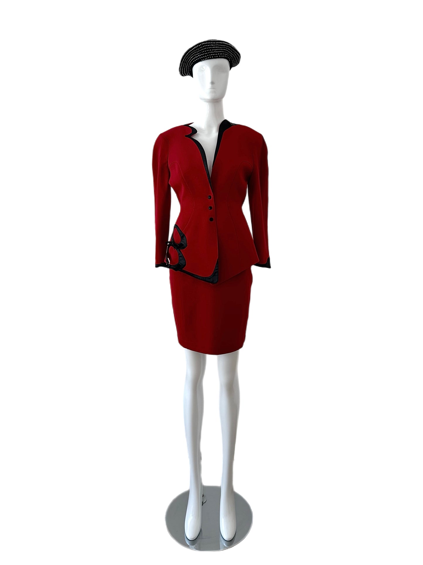 THIERRY MUGLER 80s/90s Vintage Cut-Out Skirt Suit