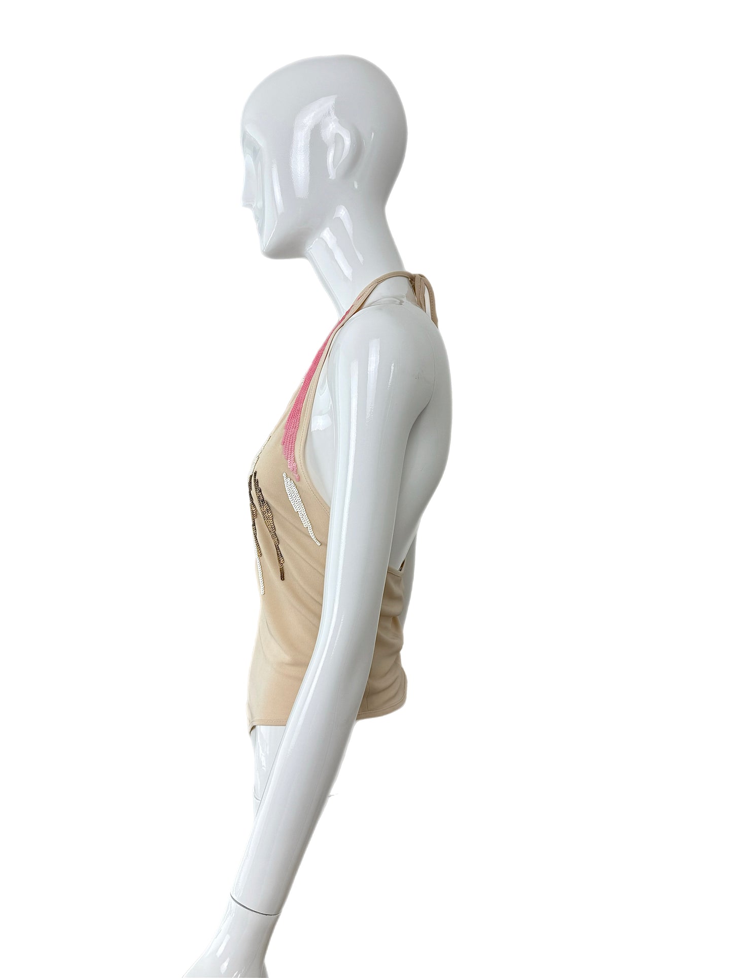 HERVE LEGER 90's Vintage Embellished Halter Top