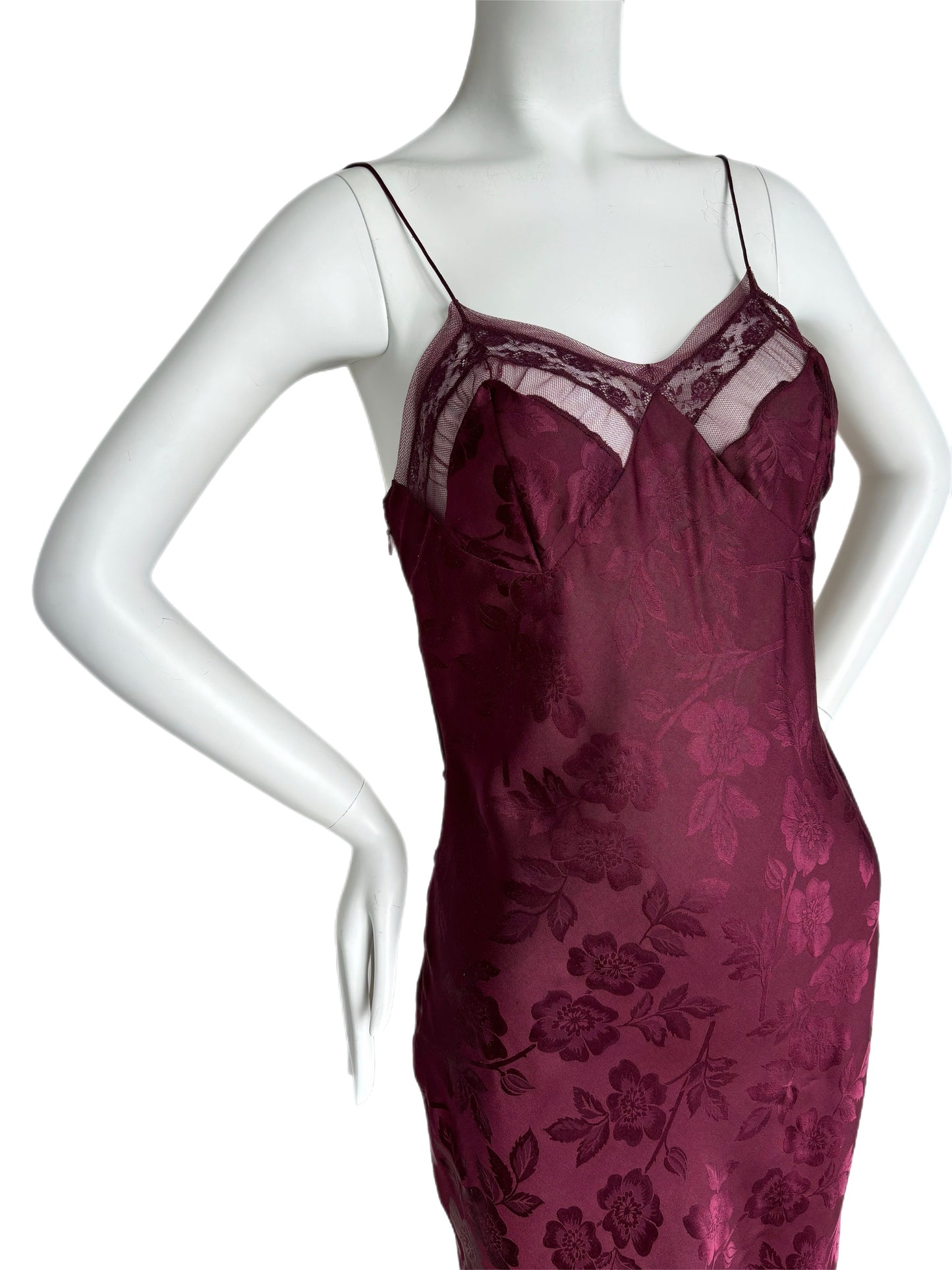 DIOR by JOHN GALLIANO 2005 Vintage Silk Burgundy Dress