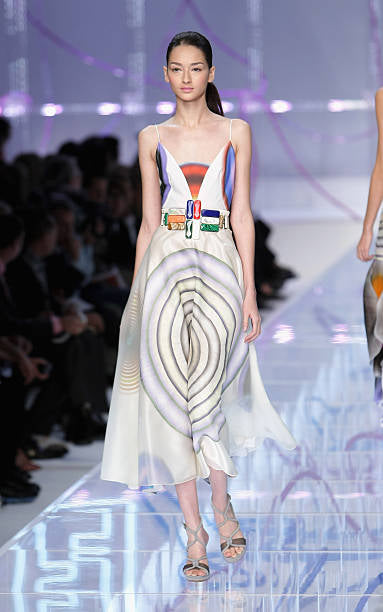 FENDI by KARL LAGERFELD 2008 Vintage Runway Silk Dress