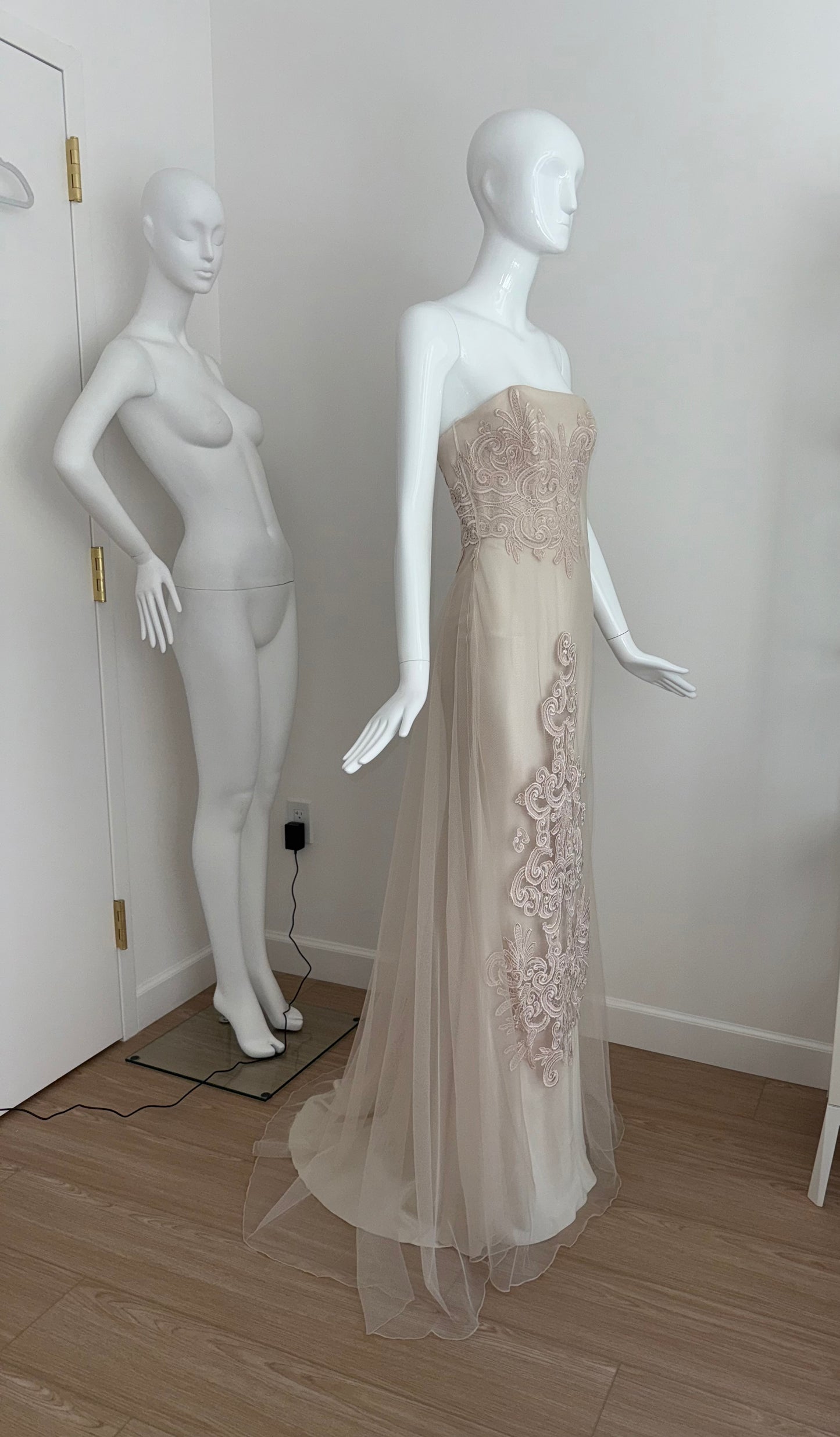 DAVID FIELDEN 2014 Runway Embroidered Strapless Bridal Gown
