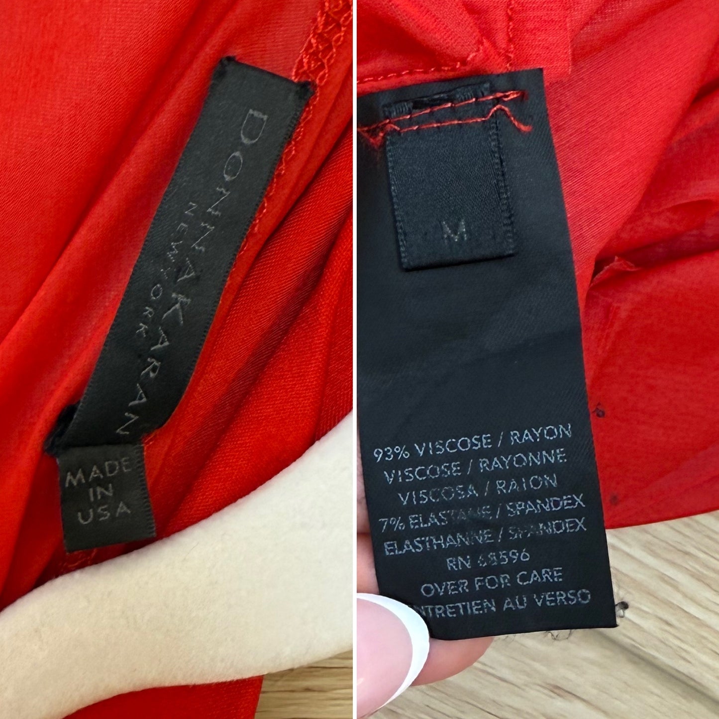 DONNA KARAN 2012 Vintage Tomato Red Evening Gown