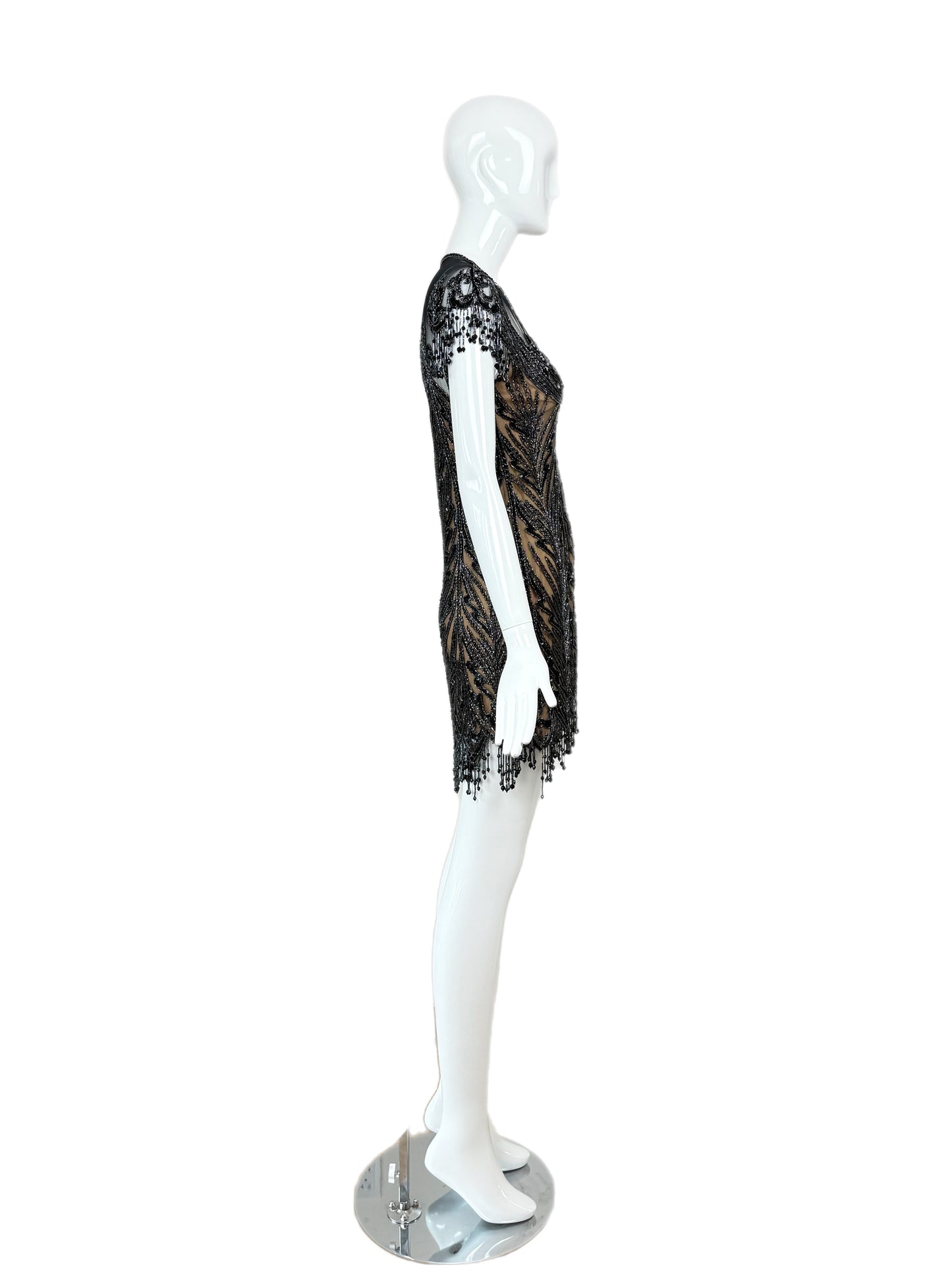BOB MACKIE 1980's Vintage Heavily Embellished Mini Dress