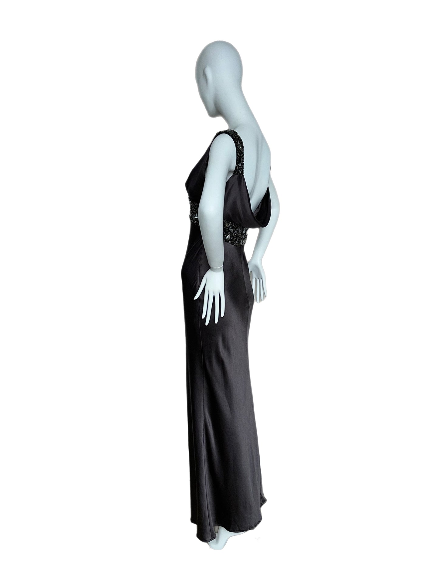 MONIQUE LHUILLIER Silk Embellished Gown