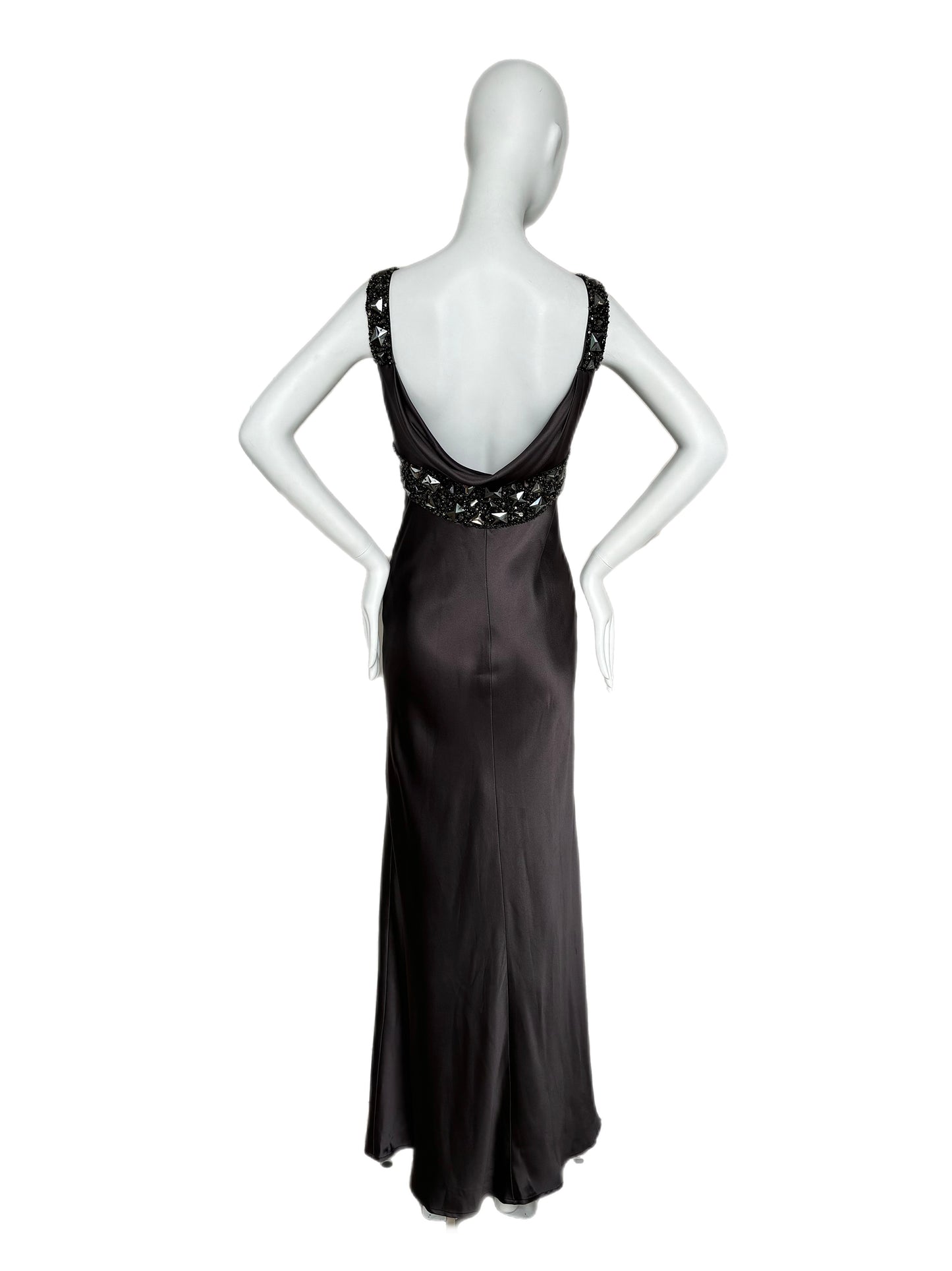 MONIQUE LHUILLIER Silk Embellished Gown