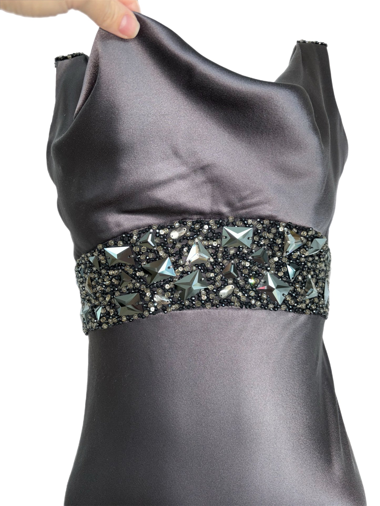 MONIQUE LHUILLIER Silk Embellished Gown