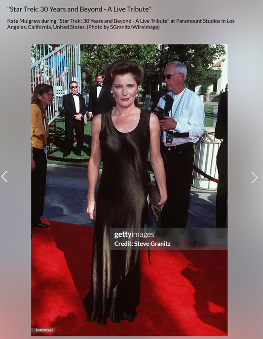 LES HABITUDES 1996 Vintage Black Silk Crinkle Effect Evening Gown