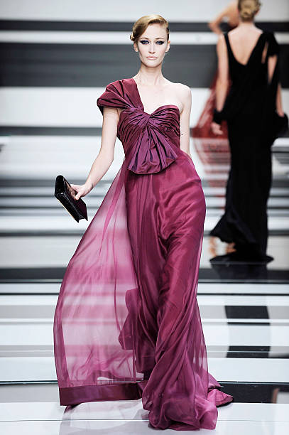 ELIE SAAB 2008 Vintage Blue Silk Ethereal Evening Gown