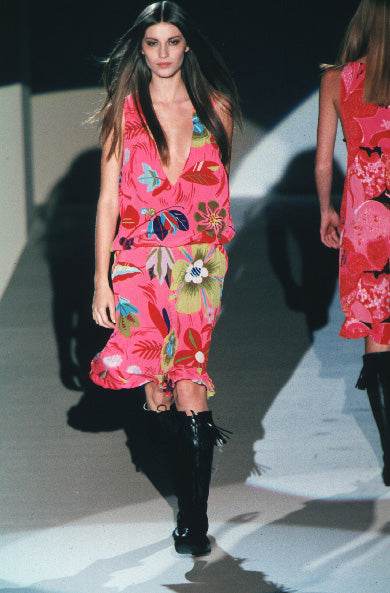 GUCCI by TOM FORD 1999 Vintage Floral Runway Print 2 Piece Bikini Bathing Suit