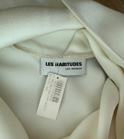 LES HABITUDES 90's Vintage Silk Backless Evening Gown