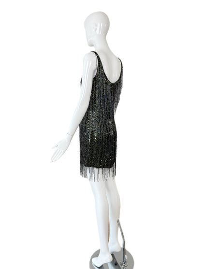KATHARINE HAMNETT 1996 Vintage Runway Heavily Beaded Dress