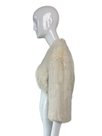 VINTAGE Ivory Beaver/Mink Fur Bolero (USA Purchase Only)