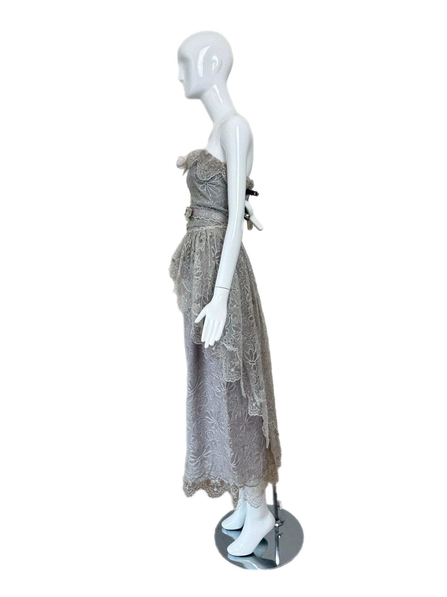 GIORGIO SANT'ANGELO 1983 Vintage Runway 4 Piece Lace Ensemble