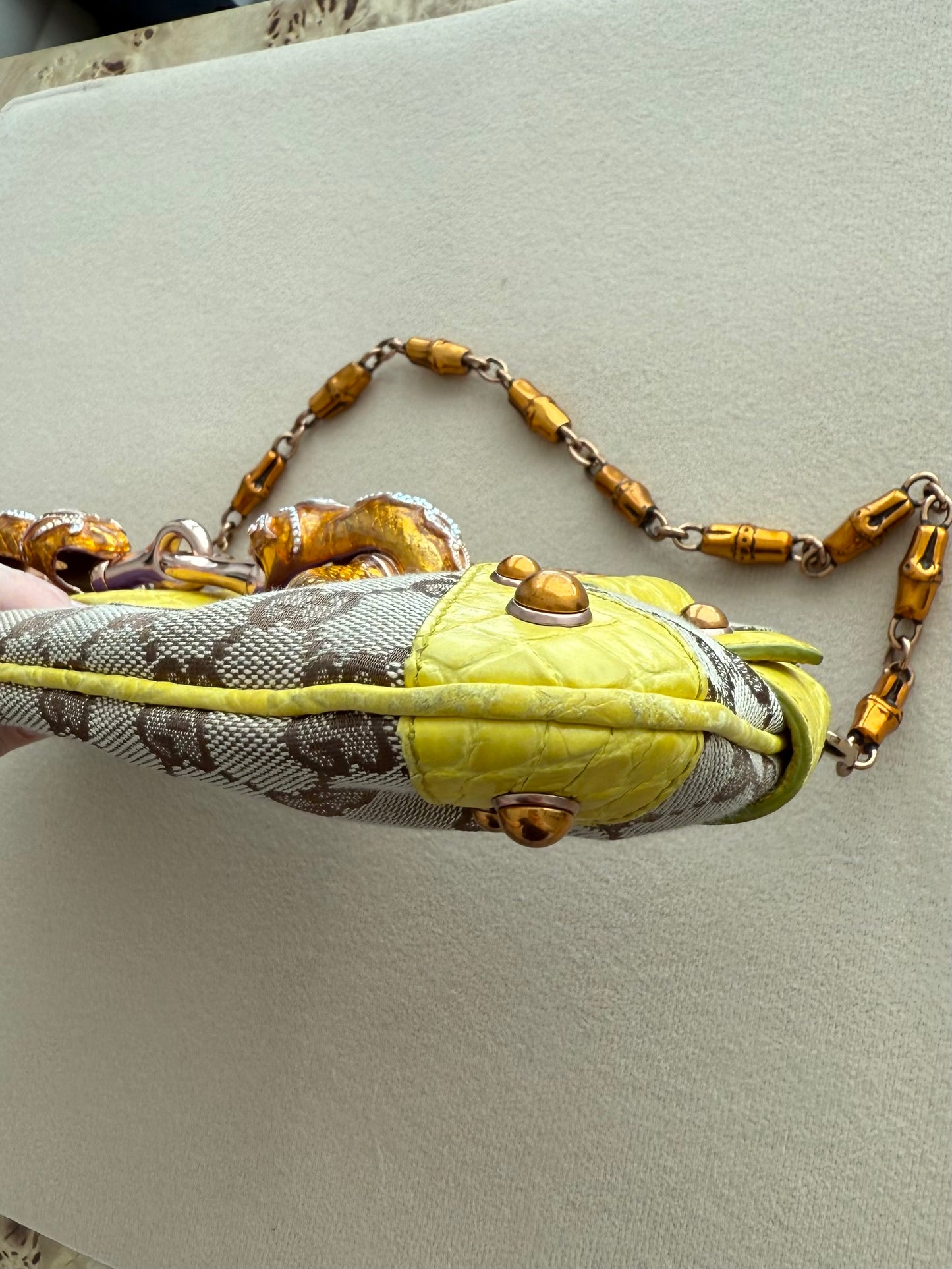 GUCCI by TOM FORD 2004 XL Vintage Runway Ad Campaign Horsebit Chain Bag