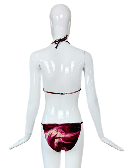 GUCCI by TOM FORD 2001 Vintage Lava Swirl Print Bikini