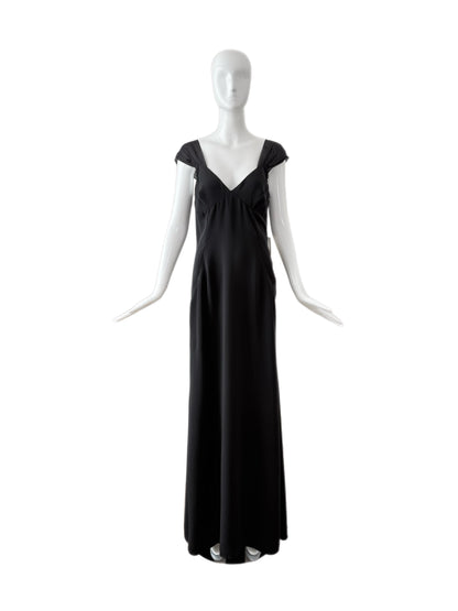VALENTINO Vintage Black Evening Gown