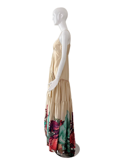 ROBERTO CAVALLI 2007 Vintage Silk Bubble Hem Gown w. Pockets