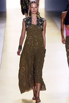 CELINE by MICHAEL KORS 2003 Vintage Runway Silk Maxi Dress