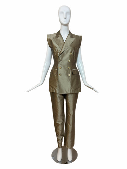 JEAN PAUL GAULTIER 90's Vintage Silk Double Breasted Pantsuit