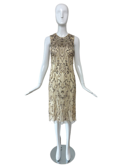 RALPH LAUREN Collection Purple Label 2015 Runway Heavily Encrusted Dress