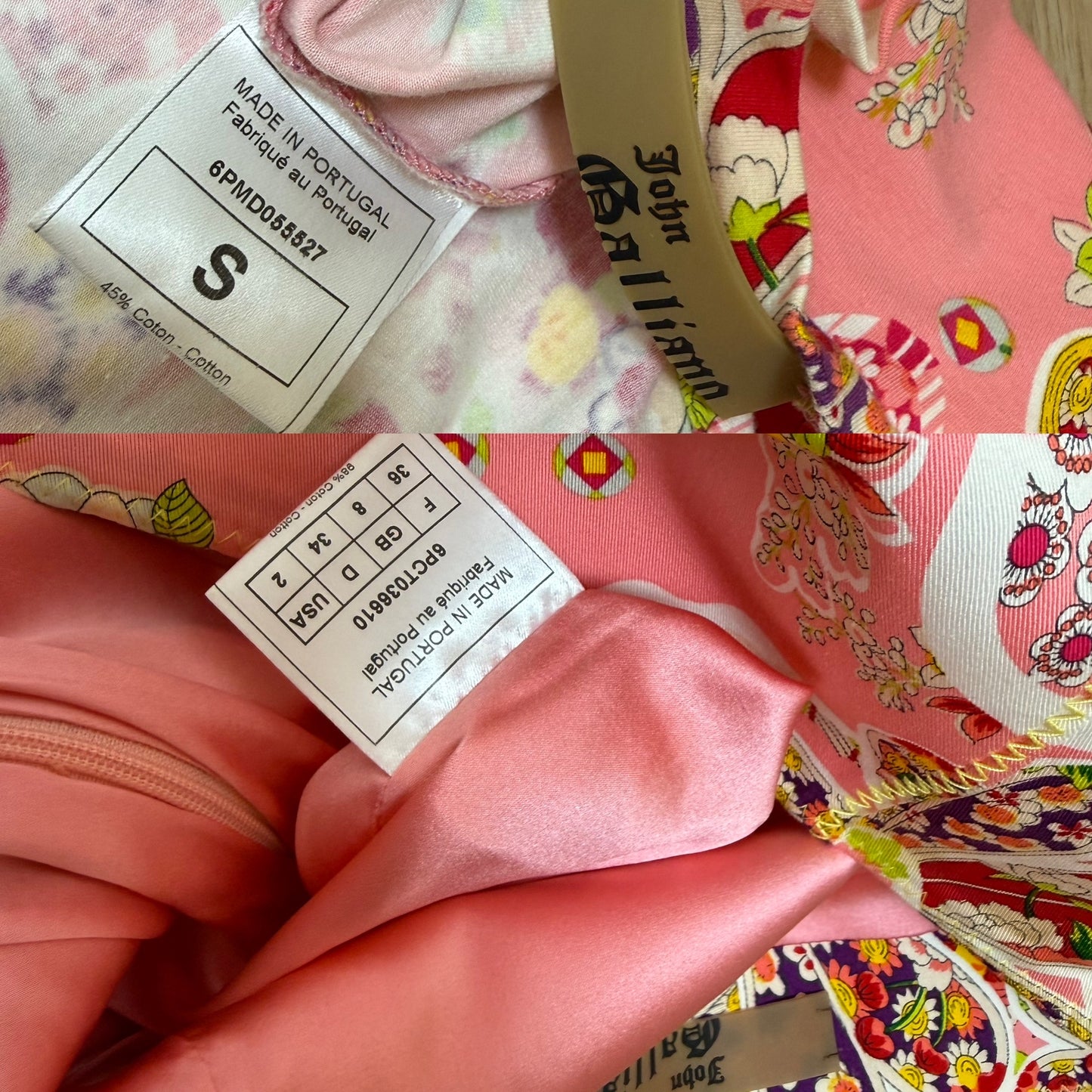 JOHN GALLIANO 2006 Vintage Pink Floral Skirt Set