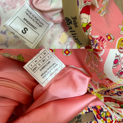 JOHN GALLIANO 2006 Vintage Pink Floral Skirt Set