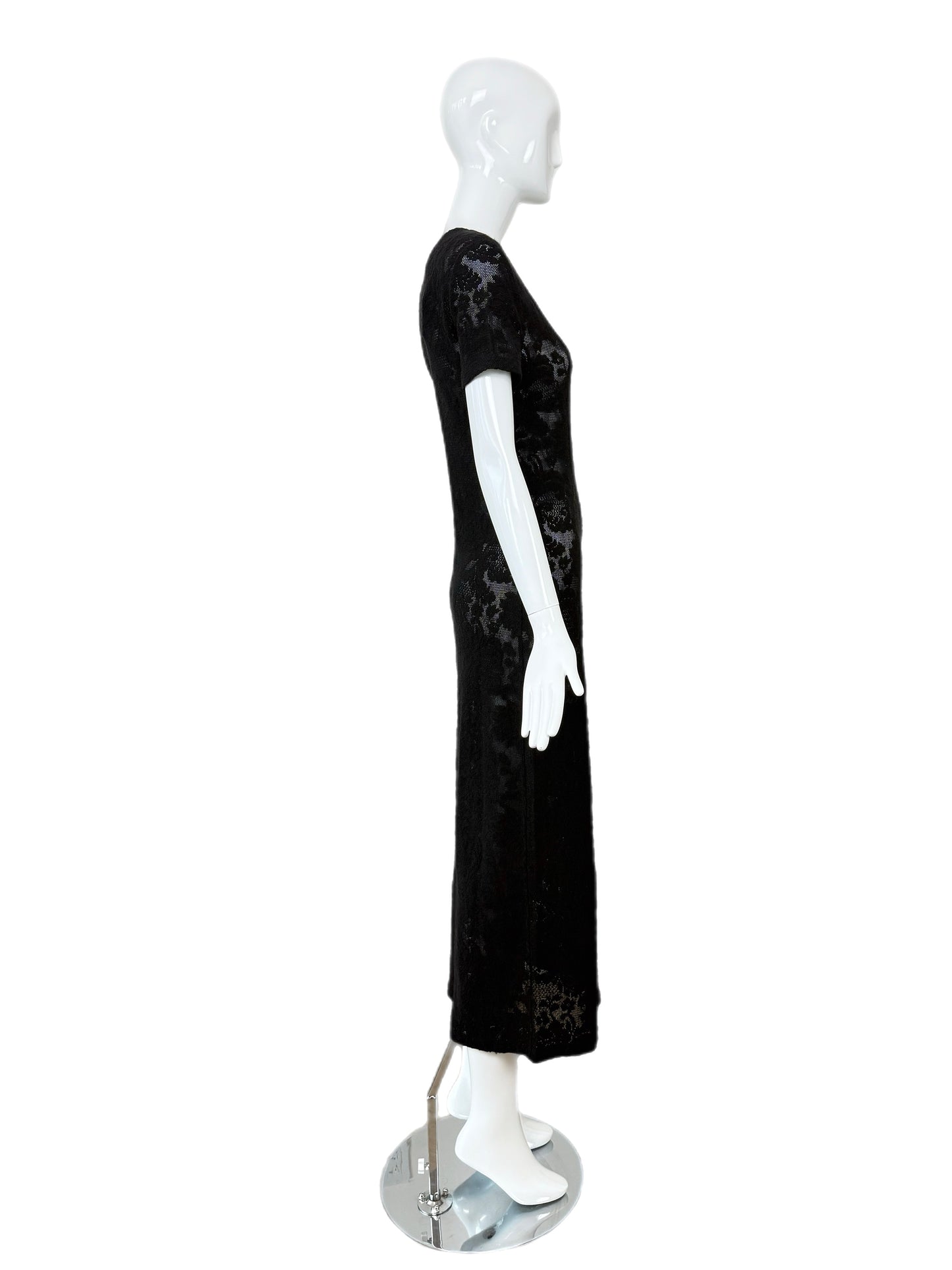 D&G DOLCE & GABBANA 90's Vintage Black Lace Long Dress