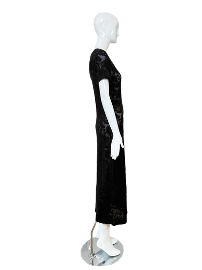 D&G DOLCE & GABBANA 90's Vintage Black Lace Long Dress
