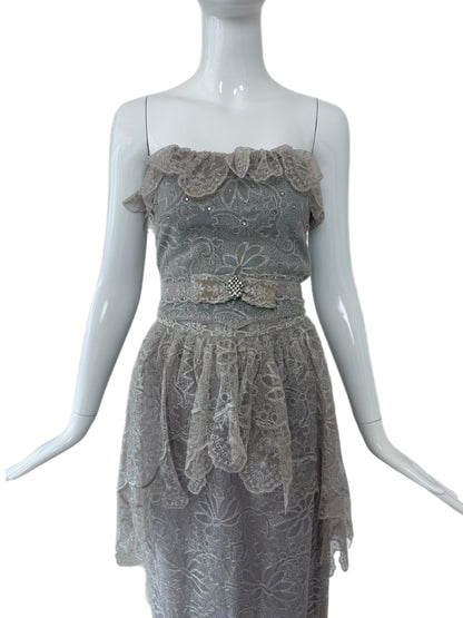 GIORGIO SANT'ANGELO 1983 Vintage Runway 4 Piece Lace Ensemble