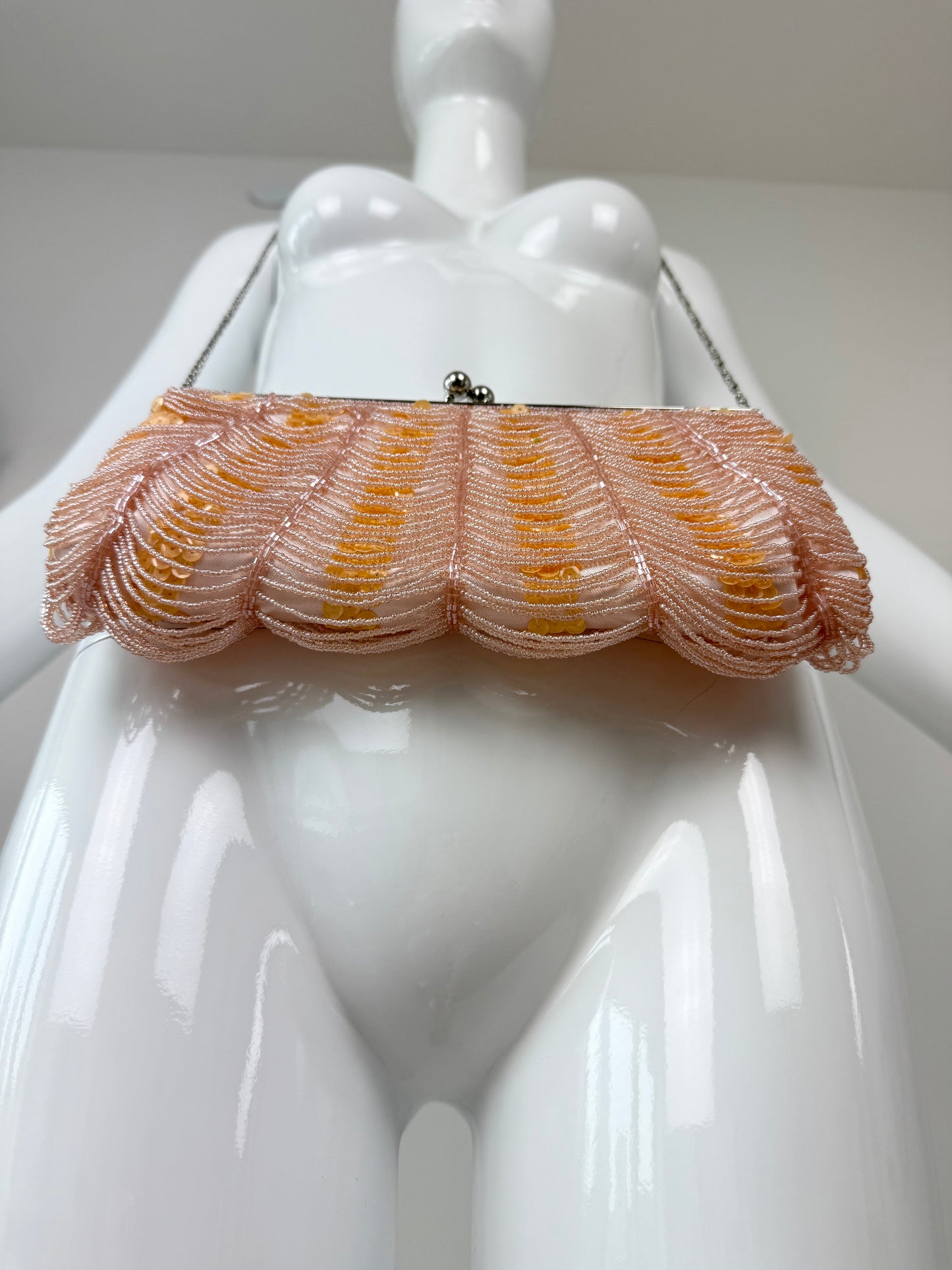 RANDOLPH DUKE Y2K Vintage Pink + Orange Beaded Bag