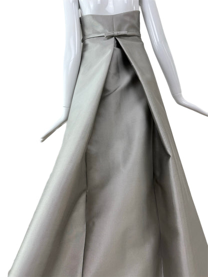 RANDOLPH DUKE 2000 Vintage Runway Silver Ball Gown