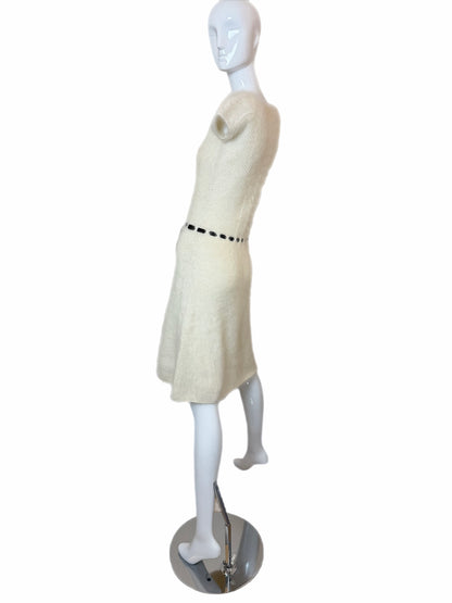 PHILOSOPHY DI ALBERTA FERRETTI Vintage Ivory Fuzzy Sweater Dress