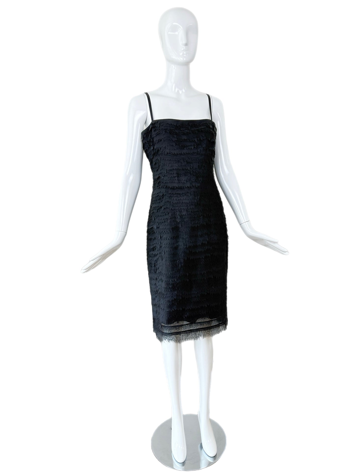 HERVE LEGER 90's Black Textured Cocktail Dress