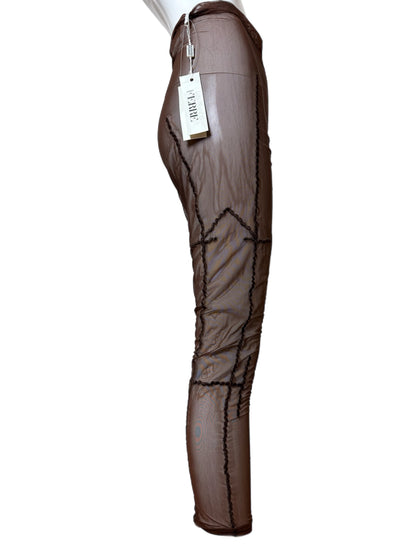 GIANFRANCO FERRE 1993 Brown Sheer High Waisted Leggings