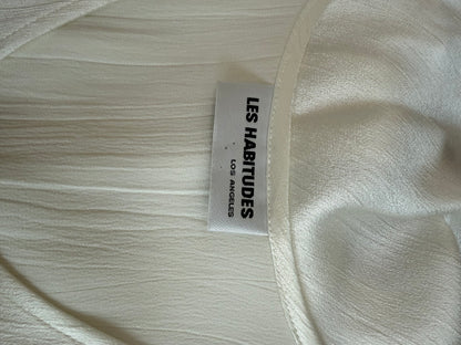 LES HABITUDES 90's Vintage Ivory Crinkle Effect Gown
