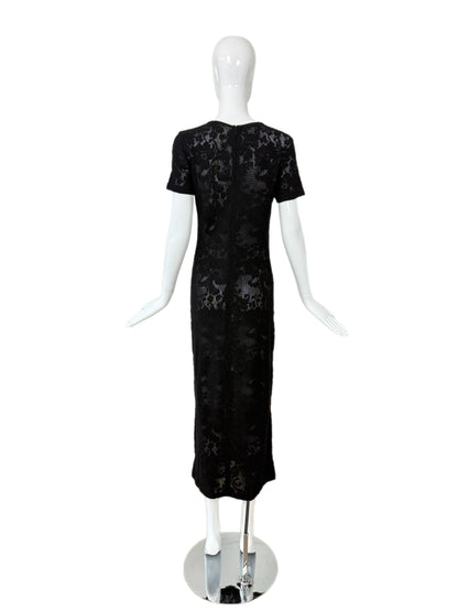 D&G DOLCE & GABBANA 90's Vintage Black Lace Long Dress