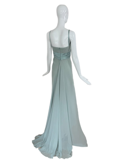 ELIE SAAB 2008 Vintage Blue Silk Ethereal Evening Gown
