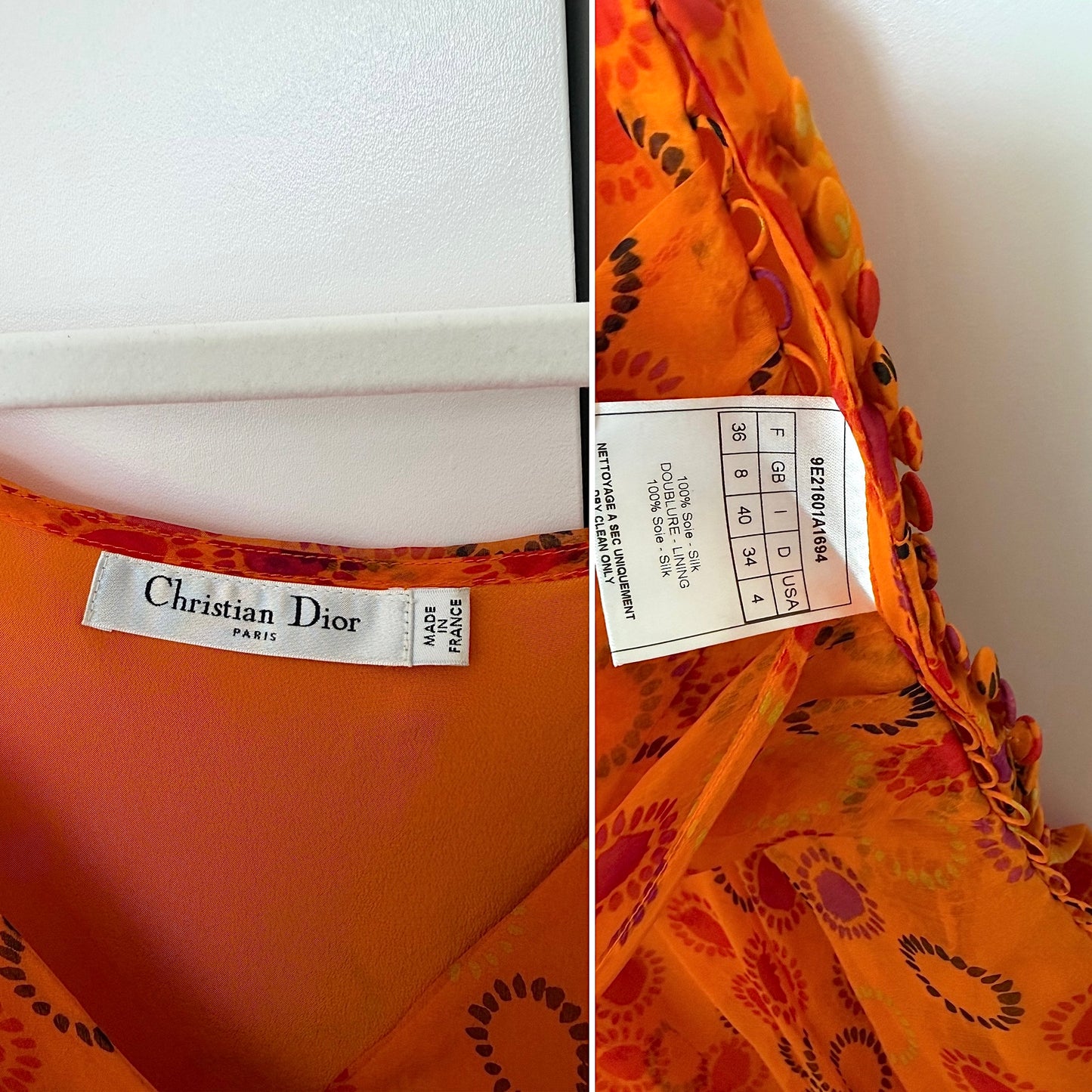DIOR by JOHN GALLIANO 2009 Vintage Runway Silk Orange Mini Dress