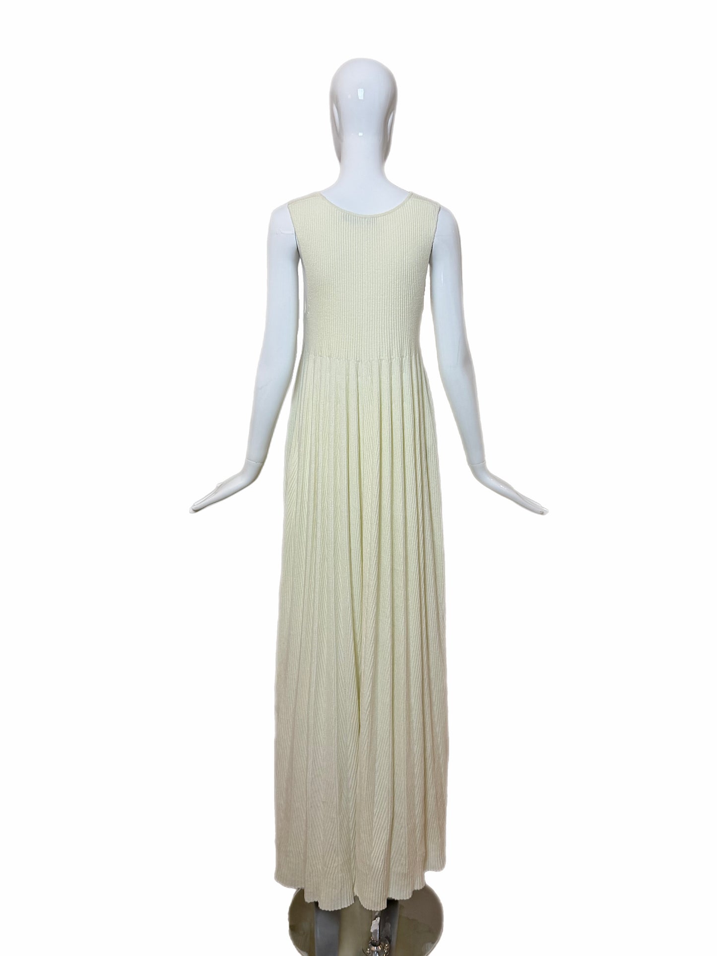 CALVIN KLEIN COLLECTION 2015 Light Yellow Super Soft Maxi Dress